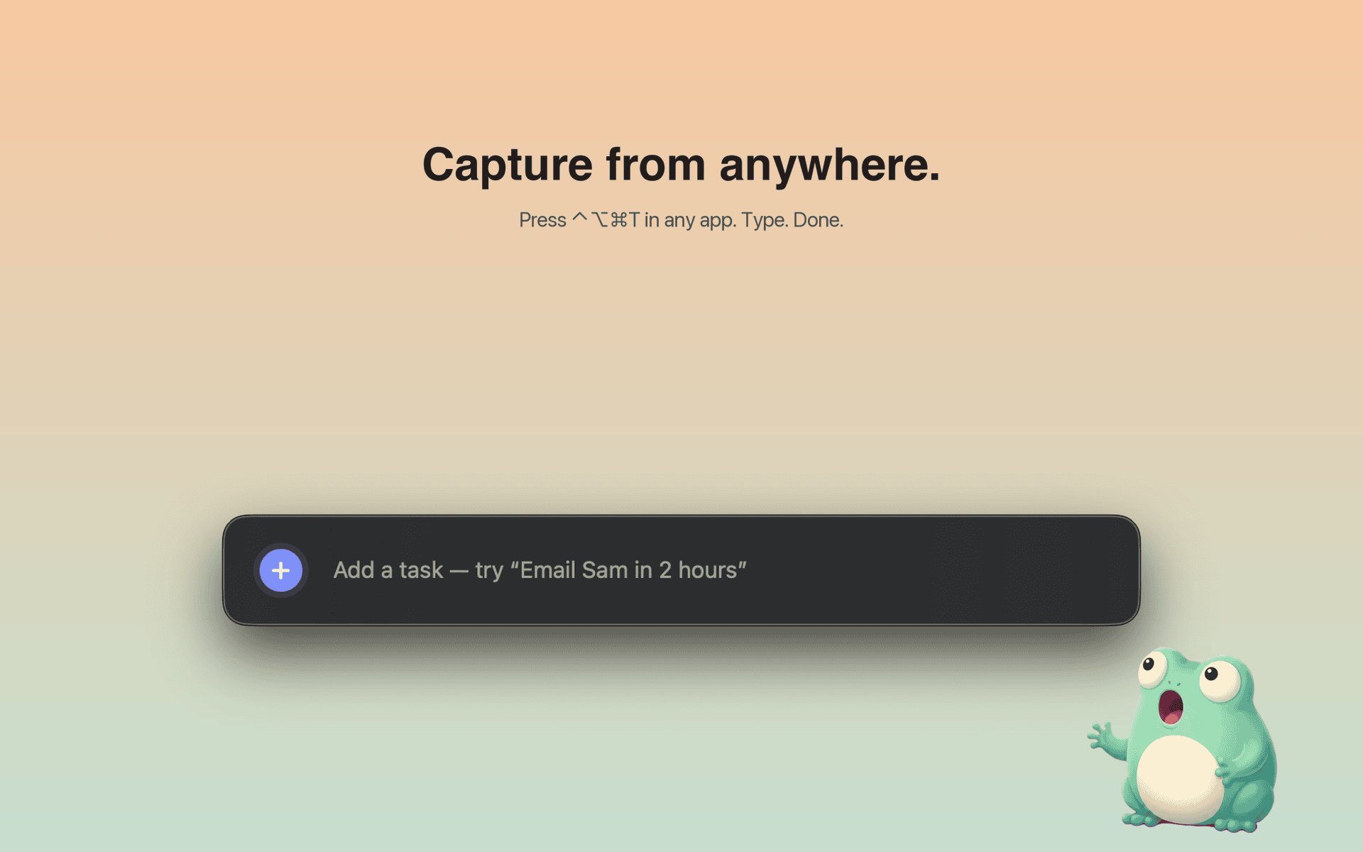 Quick Add floating panel with Tad looking at it in amazement